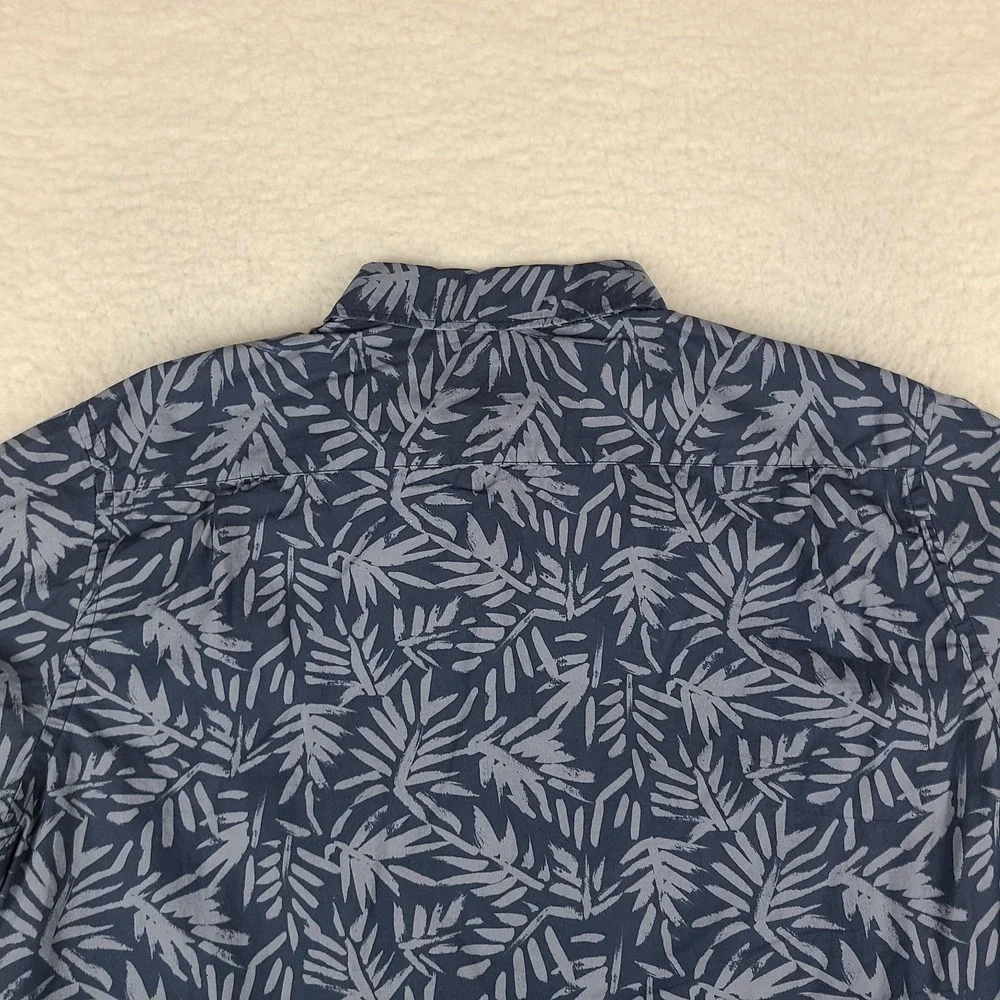 Rodd & Gunn Shirt Mens XL Blue Sports Fit Preppy Hawaiian Button Up Short Sleeve